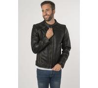 Lederjacke MAURITIUS "2Mgoji SF", Herren, Gr. XXL, schwarz (antique schwarz), Web, Obermaterial: 100% Schafsleder. Futter: 100% Baumwolle. Ärmelfutter: 100% Polyester, unifarben, slim fit, eingesetzt