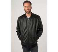 Lederjacke MAURITIUS "2Mkaira OS", Herren, Gr. M, schwarz, Obermaterial: 100% Schafsleder. Futter: 100% Baumwolle. Ärmelfutter: 100% Polyester, unifarben, oversize, Jacken, mit Reißverschluss, Strickb
