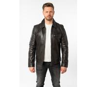 Lederjacke MAURITIUS "MMBerink", Damen, Gr. XXL, schwarz anthrazit, Obermaterial: 100% Schafsleder. Futter: 100% Baumwolle. Ärmelfutter: 100% Polyester, unifarben, regular fit normal, mit Druckknöpfen