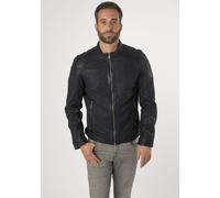 Lederjacke MAURITIUS "MMChesney", Herren, Gr. 3XL, blau (dunkelblau), Obermaterial: 100% Schafsleder. Futter: 100% Baumwolle. Ärmelfutter: 100% Polyester, unifarben, regular fit, eingesetzt Manschette