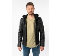 Lederjacke MAURITIUS "MMHayato 2 SF", Herren, Gr. XL, antique schwarz, Obermaterial: 100% Schafsleder. Futter: 100% Baumwolle. Ärmelfutter: 100% Polyester. Besatz: 55% Baumwolle, 45% Polyester, used,