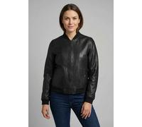 Lederjacke MAURITIUS "MWBjella", Damen, Gr. XXL, schwarz, Obermaterial: 100% Schafsleder. Futter: 100% Baumwolle. Ärmelfutter: 100% Polyester, clean, unifarben, regular fit kurz, eingesetzt Strickbund