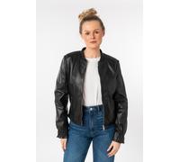 Lederjacke MAURITIUS "MWCassie", Damen, Gr. 3XL, schwarz, Obermaterial: 100% Schafsleder. Futter: 100% Baumwolle. Ärmelfutter: 100% Polyester, unifarben, regular fit normal, elastischer Bund, Jacken,