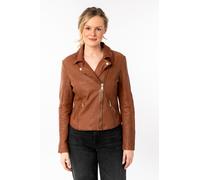 Lederjacke MAURITIUS "MWInessa", Damen, Gr. 4XL, whiskey, Obermaterial: 100% Schafsleder. Futter: 100% Baumwolle. Ärmelfutter: 100% Polyester, unifarben, regular fit hüftlang, mit Reißverschluss, Jack