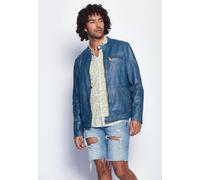 Lederjacke MAZE "181Berwick", Herren, Gr. 3XL, blau (navy), Obermaterial: 100% Lammleder. Futter: 100% Baumwolle. Ärmelfutter: 100% Polyester, ohne Bündchen, Jacken (61763333-XXXL) navy
