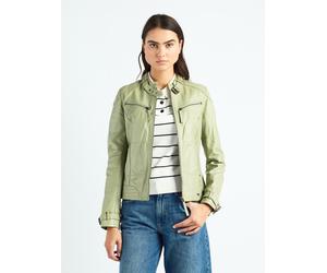 Lederjacke MAZE "31Ryana", Damen, Gr. 3XL, grün (dusty sea), Obermaterial: 100% Lammleder. Futter: 100% Baumwolle. Ärmelfutter: 100% Polyester, Jacken (15823703-XXXL) dusty sea