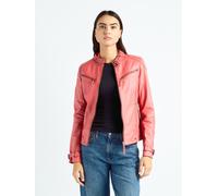 Lederjacke MAZE "31Ryana", Damen, Gr. 3XL, rot (coral), Obermaterial: 100% Lammleder. Futter: 100% Baumwolle. Ärmelfutter: 100% Polyester, Jacken (15135123-XXXL) coral