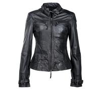 Maze Lederjacke mit zwei Brusttaschen L schwarz Damen Kurze Jacken Mäntel Lederjacken L black