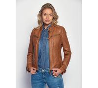 Lederjacke MAZE "31Ryana", Damen, Gr. S, braun (cognac), Obermaterial: 100% Lammleder. Futter: 100% Baumwolle. Ärmelfutter: 100% Polyester, Jacken (98143205-S) cognac