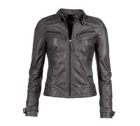 Lederjacke MAZE "31Ryana", Damen, Gr. XL, grau, Obermaterial: 100% Lammleder; Futter: 100% Baumwolle; Ärmelfutter: 100% Polyester, Jacken (99253655-XL) grau