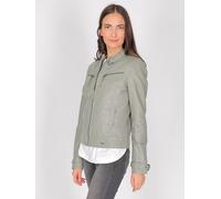 Lederjacke MAZE "31Ryana", Damen, Gr. XL, grün (dusty sea), Obermaterial: 100% Leder, Lamm / Futter: 100% Baumwolle / Ärmelfutter: 100% Polyester, Jacken (15823703-XL) dusty sea