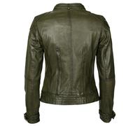 Lederjacke MAZE "31Ryana", Damen, Gr. XS, grün (dunkelgrün), Obermaterial: 100% Lammleder. Futter: 100% Baumwolle. Ärmelfutter: 100% Polyester, Jacken (16386628-XS) dunkelgrün