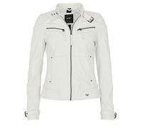 Lederjacke MAZE "31Ryana", Damen, Gr. XS, weiß, Obermaterial: 100% Lammleder; Futter: 100% Baumwolle; Ärmelfutter: 100% Polyester, Jacken (88973343-XS) weiß