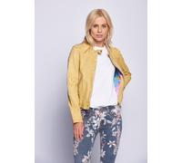 Lederjacke MAZE "420-20-04", Damen, Gr. XL, gelb (sunshine), Obermaterial: 100% Lammnappaleder; Futter: 100% Polyester; Ärmelfutter: 100% Polyester, Jacken (42996805-XL) sunshine