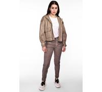 Lederjacke MAZE "42020132" Gr. L, grau (taupe) Damen Jacken (14512255-L) taupe