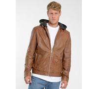 Lederjacke MAZE "42020525", Herren, Gr. L, braun (cognac), Obermaterial: 100% Lammleder; Futter: 100% Baumwolle; Ärmelfutter: 100% Polyester, ohne Bündchen, Jacken (46379740-L) cognac