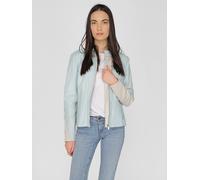 Lederjacke MAZE "42021107", Damen, Gr. XL, blau (pastel blau), Obermaterial: 100% Lammleder / Innenfutter: 100% Polyester / Ärmelfutter: 100% Polyester, Jacken (79384420-XL) pastel blau