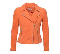 Lederjacke MAZE "42021160", Damen, Gr. S, orange (pumkin), Obermaterial: 100% Ziegenvelour / Innenfutter: 100% Baumwolle/ Ärmelfutter: 100% Baumwolle, Jacken (69869004-S) pumkin