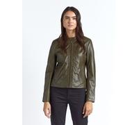 Lederjacke MAZE "42021207", Damen, Gr. XS, grün (forest night), Obermaterial: 100% Lammleder. Innenfutter: 100% Polyester. Ärmelfutter: 100% Polyester, Jacken (33024357-XS) forest night
