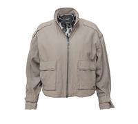 Lederjacke MAZE "4202123", Damen, Gr. M, grau (stone), Obermaterial: 100% Lammleder; Futter: 100% Polyester; Ärmelmaterial: 100% Polyester, Jacken (66797649-M) stone