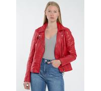 Lederjacke MAZE "4202129", Damen, Gr. S, rot (chili), Obermaterial: 100% Schafsleder. Innenfutter: 100% Baumwolle. Ärmelfutter: 100% Polyester, Jacken (75761342-S) chili