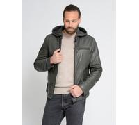 Lederjacke MAZE "42021311", Herren, Gr. XL, grau, Obermaterial: 100% Lammleder; Innenfutter: 100% Polyester; Ärmelfutter: 100% Polyester; Kapuze: 52% Baumwolle; 48% Polyester, Jacken (46082910-XL) gra
