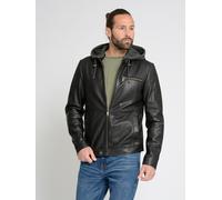 Lederjacke MAZE "42021311", Herren, Gr. XL, schwarz, Obermaterial: 100% Lammleder; Innenfutter: 100% Polyester; Ärmelfutter: 100% Polyester; Kapuze: 52% Baumwolle; 48% Polyester, Jacken (45851102-XL)