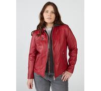 Lederjacke MAZE "42021318", Damen, Gr. 44, rot (chili), Obermaterial: 100% Lammleder; Futter: 100% Baumwolle; Ärmelfutter: 100% Polyester; Kapuze: 55% Baumwolle, 45% Polyester, Jacken (62010311-44) ch