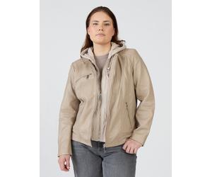 Lederjacke MAZE "42021318", Damen, Gr. 46, sand, Obermaterial: 100% Lammleder. Futter: 100% Baumwolle. Ärmelfutter: 100% Polyester. Kapuze: 55% Baumwolle, 45% Polyester, Jacken (86484637-46) sand