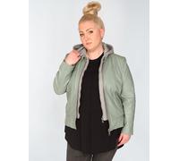 Lederjacke MAZE "42021318", Damen, Gr. 54, grün (jade), Obermaterial: 100% Lammleder. Futter: 100% Baumwolle. Ärmelfutter: 100% Polyester. Kapuze: 55% Baumwolle, 45% Polyester, Jacken (43753404-54) ja