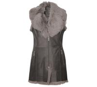 Lederjacke MAZE "4202145", Damen, Gr. L, grau (grau, grau), 100% Lammfell, Jacken (89659533-L) grau, grau