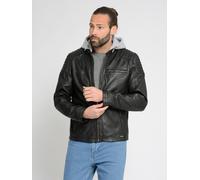 Lederjacke MAZE "4202242", Herren, Gr. XXL, schwarz, Obermaterial: 100% Lammleder / Innenfutter: 100% Baumwolle / Ärmelfutter: 100% Polyester / Kapuze: 55% Baumwolle; 45% Polyester, Jacken (58693049-X