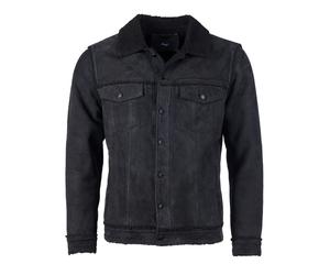 Lederjacke MAZE "42023045", Herren, Gr. M, schwarz (schwarz, schwarz), Obermaterial: 100% Lammleder. Futter: 100% Polyester. Ärmelfutter: 100% Polyester, ohne Bündchen, Jacken (69994437-M) schwarz, sc