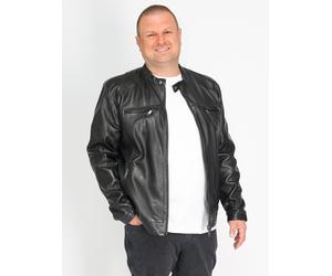 Lederjacke MAZE "42024135", Herren, Gr. 58, schwarz, Obermaterial: 100% Lammleder; Futter: 100% Baumwolle; Ärmelfutter: 100% Polyester, mit Druckknopf, Jacken (98756813-58) schwarz