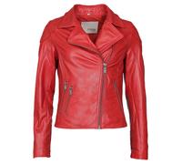 Lederjacke MAZE "42024160", Damen, Gr. S, rot (chili), Obermaterial: 100% Lammleder. Futter: 100% Viskose. Ärmelfutter: 100% Polyester. Taschenfutter: 100% Baumwolle, Jacken (91505858-S) chili