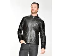 Lederjacke MAZE "51Rocha", Herren, Gr. S, schwarz, Obermaterial: 100% Lammleder; Futter: 100% Baumwolle; Ärmelfutter: 100% Polyester, ohne Bündchen, Jacken (14698946-S) schwarz