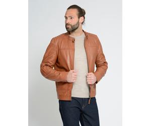 Lederjacke MAZE "71Jack", Herren, Gr. 3XL, braun (brandy), Obermaterial: 100% Lammleder. Futter: 100% Baumwolle. Ärmelfutter: 100% Polyester, ohne Bündchen, Jacken (96010049-XXXL) brandy