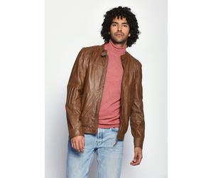 Lederjacke MAZE "71Jack", Herren, Gr. 4XL, braun (hazelbraun), Obermaterial: 100% Lammleder. Futter: 100% Baumwolle. Ärmelfutter: 100% Polyester, ohne Bündchen, Jacken (45471148-4XL) hazelbraun