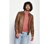 Lederjacke MAZE "71Jack", Herren, Gr. L, braun (hazelbraun), Obermaterial: 100% Lammleder; Futter: 100% Baumwolle; Ärmelfutter: 100% Polyester, ohne Bündchen, Jacken (45471148-L) hazelbraun
