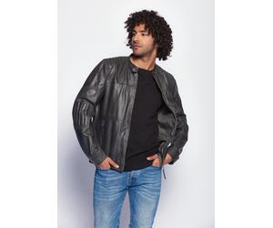 Lederjacke MAZE "71Jack", Herren, Gr. M, grau, Obermaterial: 100% Lammleder. Futter: 100% Baumwolle. Ärmelfutter: 100% Polyester, ohne Bündchen, Jacken (61252605-M) grau
