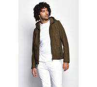 Maze Lederjacke mit Kapuze M grün Herren Lederjacken Jacken Mäntel M olive
