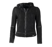 Jacke, Leder, Kapuze , Maze , Damen , Schwarz