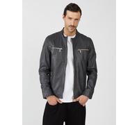 Lederjacke MAZE "Flint", Herren, Gr. 3XL, grau, Obermaterial: 100% Lammleder. Futter: 100% Polyester, ohne Bündchen, Jacken (34221315-XXXL) grau