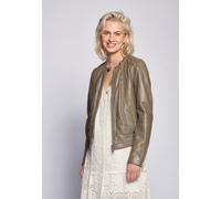 Lederjacke MAZE "Grenada", Damen, Gr. XS, braun (mud), Obermaterial: 100% Lammleder. Futter: 100% Polyester, Jacken (17085746-XS) mud