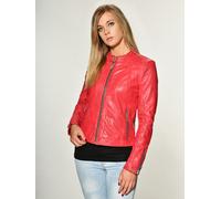 Maze Lederjacke mit Reißverschluss am Ärmel XXL rot Damen Lederjacken Jacken Mäntel XXL red