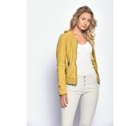 Lederjacke MAZE "Mabel", Damen, Gr. S, gelb, Obermaterial: 100% Lammnappaleder. Futter: 100% Polyester. Ärmelfutter: 100% Polyester, Jacken (33439157-S) gelb