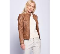 Lederjacke MAZE "Marcie", Damen, Gr. 3XL, braun (cognac), Obermaterial: 100% Lammleder. Futter: 100% Polyester, Jacken (72346504-XXXL) cognac