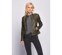 Lederjacke MAZE "Marcie", Damen, Gr. S, grün (forest night), Obermaterial: 100% Lammleder; Futter: 100% Polyester, Jacken (35039615-S) forest night