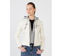 Lederjacke MAZE "Mico", Damen, Gr. M, weiß, Obermaterial: 100% Lammleder / Innenfutter: 100% Polyester / Kapuze: 55% Baumwolle, 45% Polyester, Jacken (85455712-M) weiß