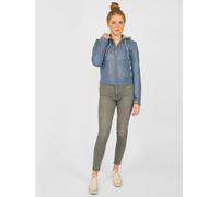 Lederjacke MAZE "Mico", Damen, Gr. S, blau, Obermaterial: 100% Lammleder; Innenfutter: 100% Polyester; Kapuze: 55% Baumwolle, 45% Polyester, Jacken (70524838-S) blau